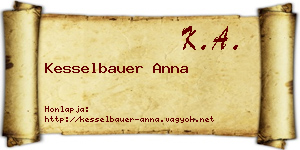 Kesselbauer Anna névjegykártya